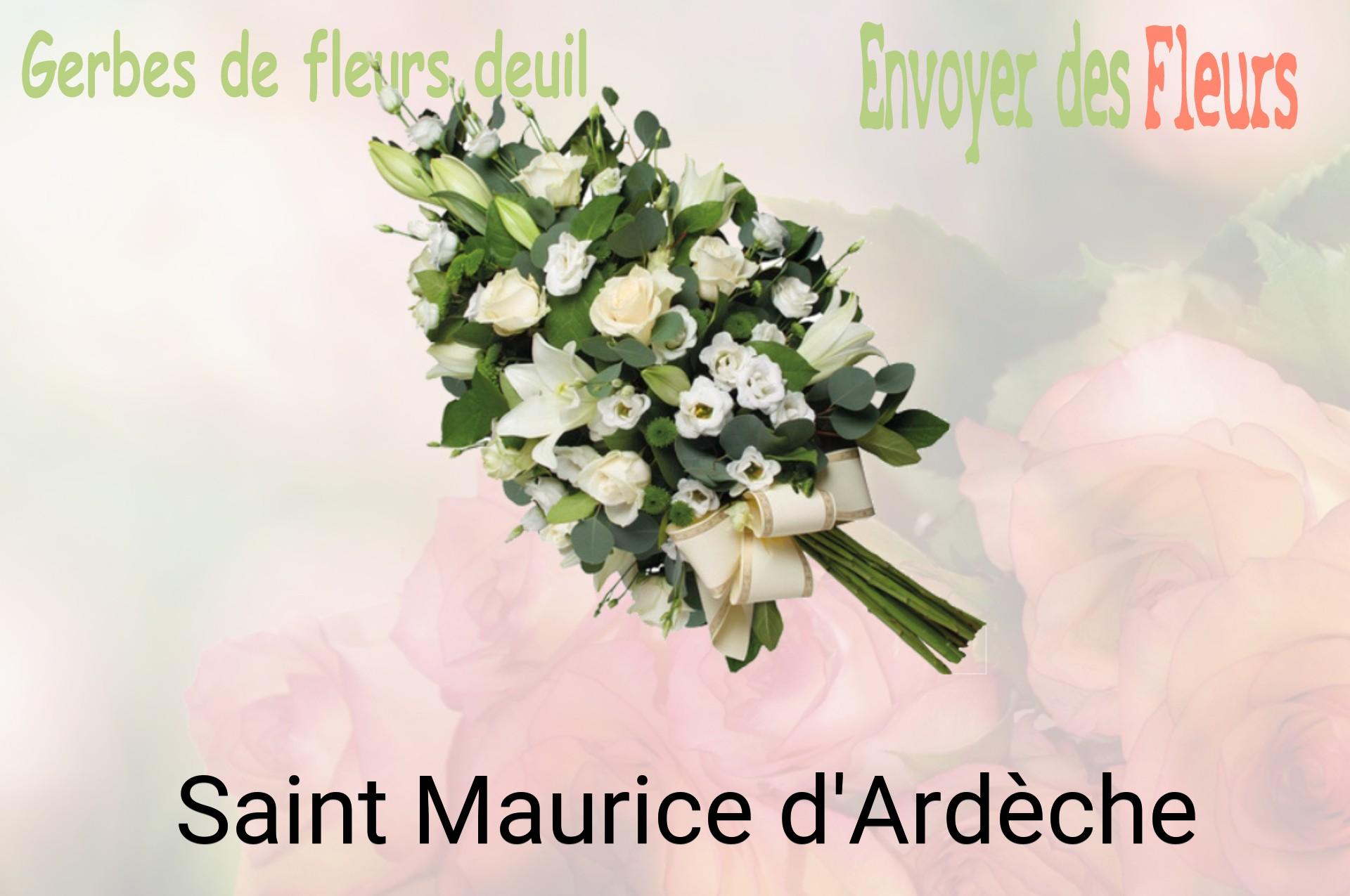 Gerbe de fleurs de deuil livrée à Saint-Maurice-d'Ardèche